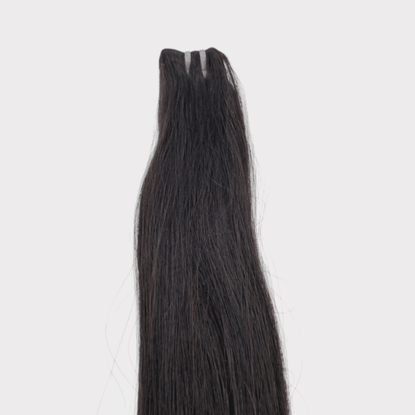 Premium Weft Extensions 1B Naturgewellt, 100 % Echthaar, luxuriöse Haarverlängerung