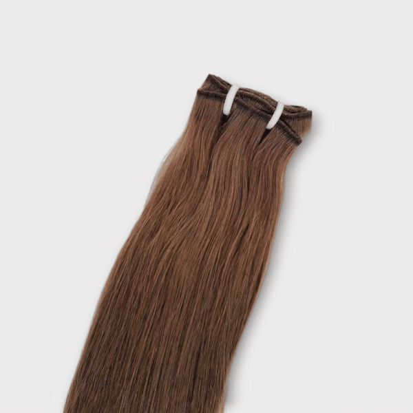 C&K Premium Weft glatt #5 Hellbraun | europäisches Haar