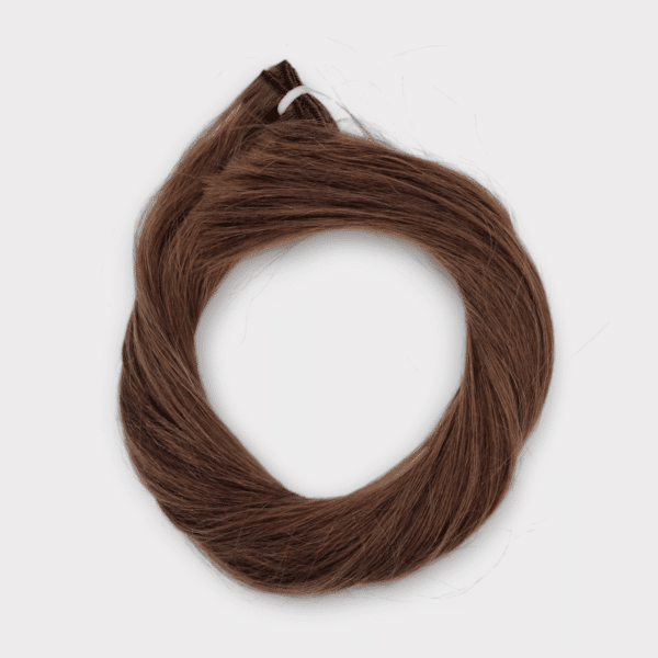 C&K Premium Weft glatt #5 Hellbraun | europäisches Haar – Bild 2