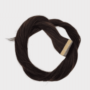 C&K Premium Echthaar Tape-In Extensions glatt #2 dark brown – Detailansicht
