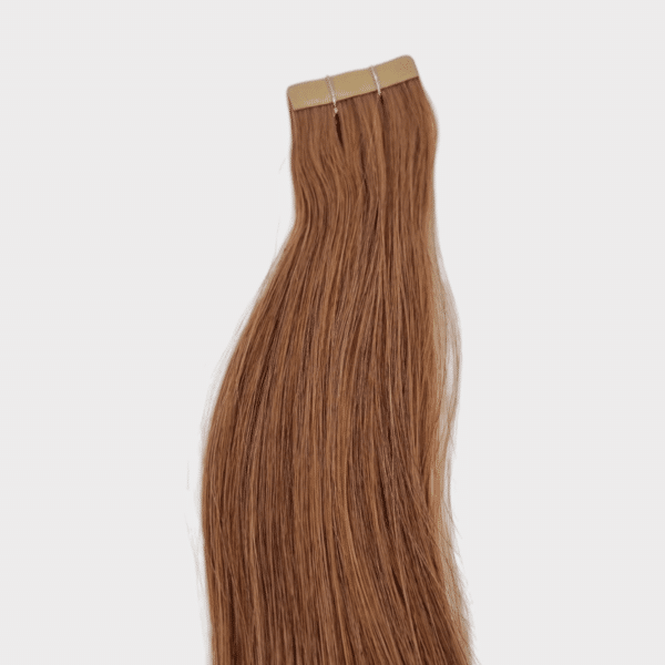 C&K Premium Echthaar Tape-In Extensions glatt #30 medium auburn – Detailansicht