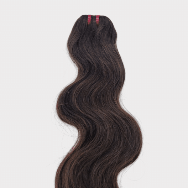 Weft Extensions WELLIG | 100 % Echthaar #1B – Bild 2