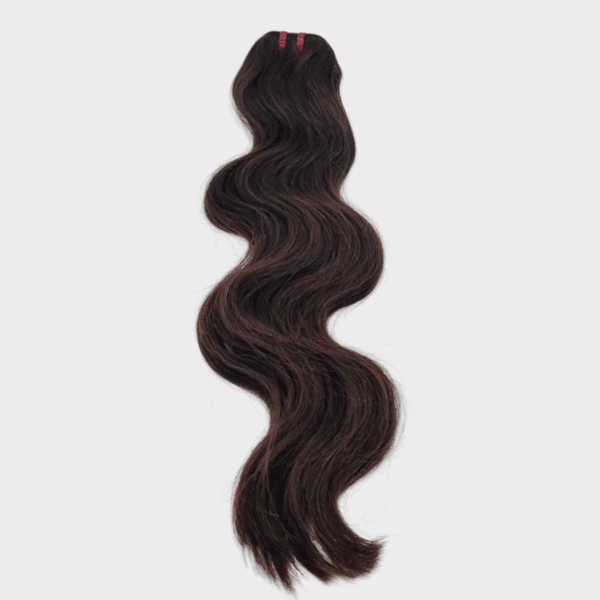 Welliges Echthaar Weft in natürlichem Schwarzbraun (#1B) – 100 % Echthaar für Volumen und Bewegung